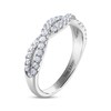 Thumbnail Image 1 of THE LEO Diamond Round-Cut Crossover Twist Anniversary Band 1/2 ct tw 14K White Gold