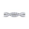 Thumbnail Image 2 of THE LEO Diamond Round-Cut Crossover Twist Anniversary Band 1/2 ct tw 14K White Gold