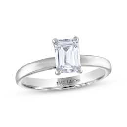 THE LEO Diamond Emerald-Cut Solitaire Engagement Ring 1 ct tw 14K White Gold