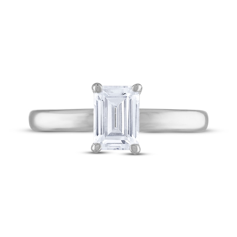 THE LEO Diamond Emerald-Cut Solitaire Engagement Ring 1 ct tw 14K White Gold