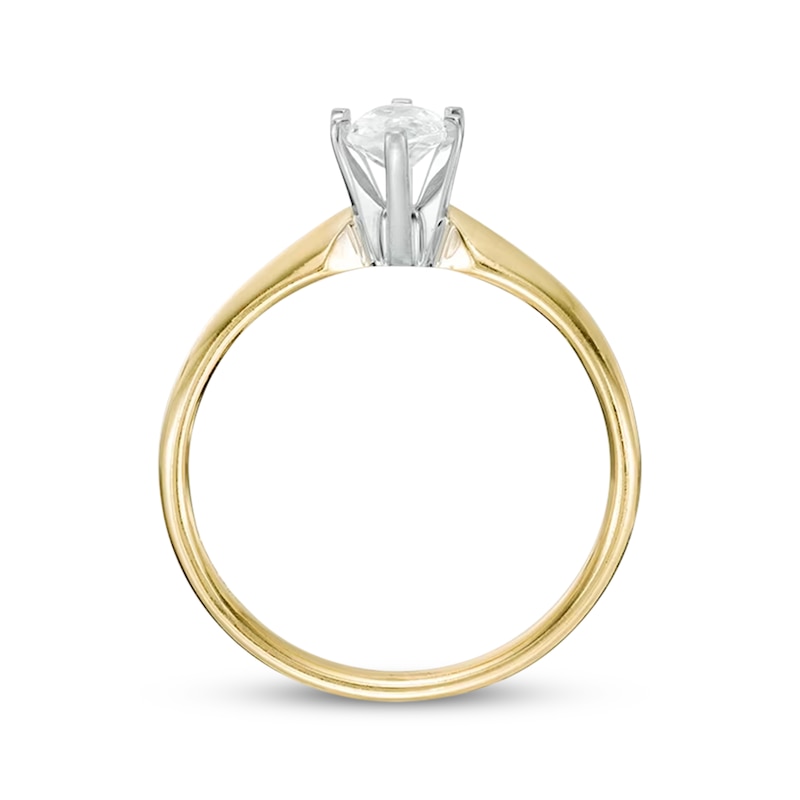 Main Image 3 of Adore Certified Marquise-Cut Diamond Solitaire Engagement Ring 1 ct tw 14K Yellow Gold (I/I1)