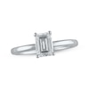 Thumbnail Image 1 of Lab-Grown Diamonds Emerald-Cut Solitaire Engagement Ring 1 ct tw 14K White Gold (F/SI2)