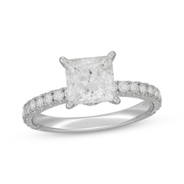 Neil Lane Artistry Princess-Cut Lab-Grown Diamond Engagement Ring 2-1/2 ct tw 14K White Gold