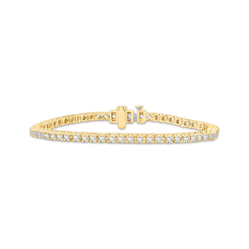 Diamond Tennis Bracelet 3 ct tw 10K Yellow Gold 7"