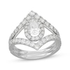Thumbnail Image 1 of Neil Lane Artistry Pear-Shaped Lab-Grown Diamond Chevron Bridal Set 1-7/8 ct tw 14K White Gold