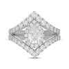 Thumbnail Image 3 of Neil Lane Artistry Pear-Shaped Lab-Grown Diamond Chevron Bridal Set 1-7/8 ct tw 14K White Gold