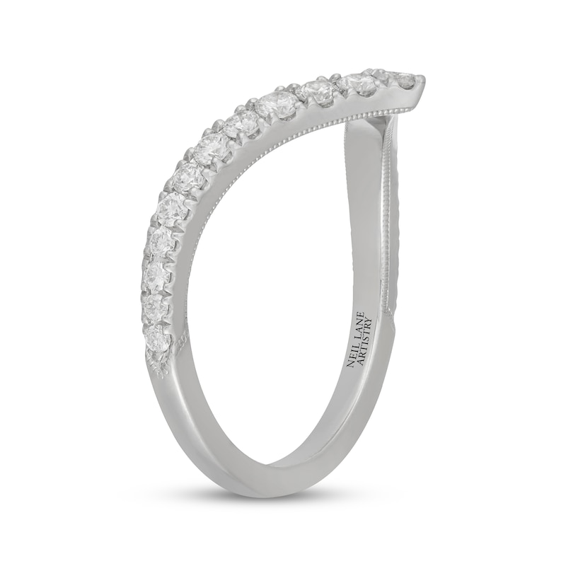 Main Image 8 of Neil Lane Artistry Lab-Grown Diamond Chevron Wedding Band 1/2 ct tw 14K White Gold