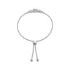 Thumbnail Image 1 of Cushion & Round-Cut White Lab-Created Sapphire Bolo Bracelet Sterling Silver