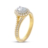 Thumbnail Image 2 of THE LEO Prisma Diamond Oval-Cut Halo Engagement Ring 3/4 ct tw 14K Two-Tone Gold