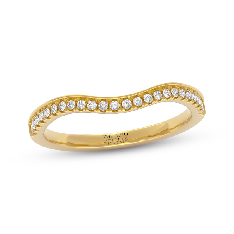 Main Image 1 of THE LEO Prisma Diamond Contour Wedding Band 1/6 ct tw 14K Yellow Gold