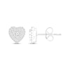 Thumbnail Image 1 of Multi-Diamond Heart-Shaped Stud Earrings 1/2 ct tw 14K White Gold