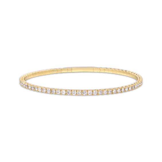 Diamond Flex Bangle Bracelet 3 ct tw 14K Yellow Gold