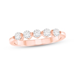 Adore Diamond Five-Stone Anniversary Ring 1/2 ct tw 14K Rose Gold