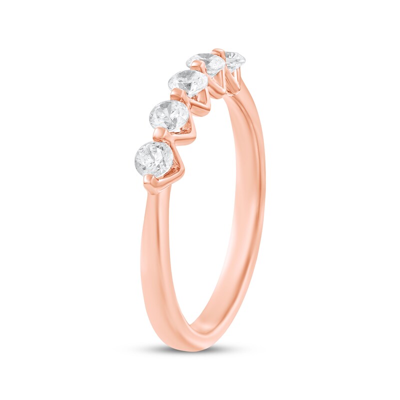 Main Image 2 of Adore Diamond Five-Stone Anniversary Ring 1/2 ct tw 14K Rose Gold
