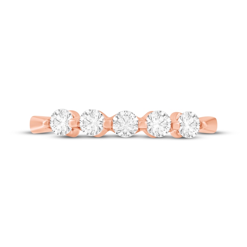 Main Image 3 of Adore Diamond Five-Stone Anniversary Ring 1/2 ct tw 14K Rose Gold
