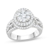 Thumbnail Image 1 of Adore Multi-Diamond Double Halo Engagement Ring 1-1/2 ct tw 14K White Gold