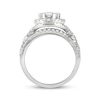 Thumbnail Image 2 of Adore Multi-Diamond Double Halo Engagement Ring 1-1/2 ct tw 14K White Gold