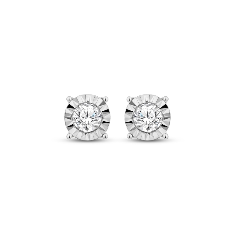 Main Image 2 of Diamond Solitaire Stud Earrings 1/2 ct tw 10K White Gold (I/I3)