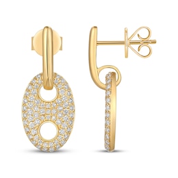 STUDIO BY KAY Diamond Mariner Link Drop Earrings 3/4 ct tw 10K Yellow Gold