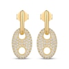 Thumbnail Image 2 of STUDIO BY KAY Diamond Mariner Link Drop Earrings 3/4 ct tw 10K Yellow Gold