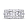 Thumbnail Image 3 of KAY Lab-Grown Diamonds Baguette & Round-Cut Three-Row Ring 2 ct tw 14K White Gold