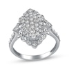 Thumbnail Image 1 of Multi-Diamond Oval Ring 1-1/3 ct tw 14K White Gold