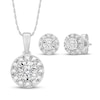 Thumbnail Image 1 of Diamond Halo Gift Set 1/5 ct tw Sterling Silver