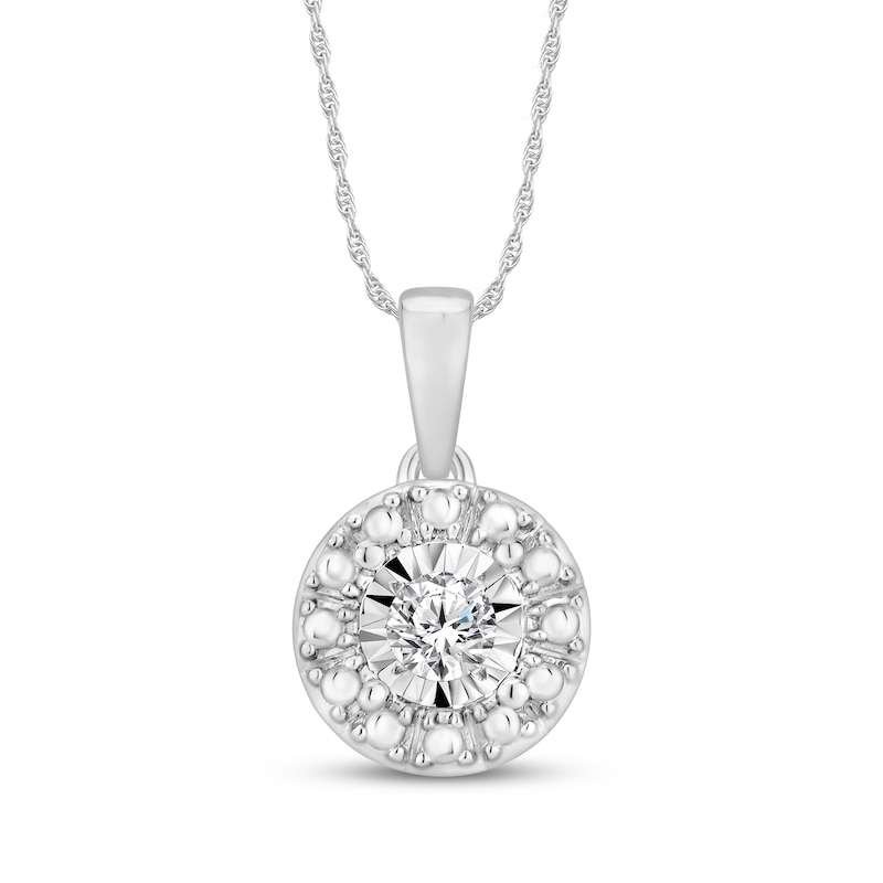 Main Image 2 of Diamond Halo Gift Set 1/5 ct tw Sterling Silver