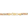 Thumbnail Image 3 of 4.5mm Silk Rope Chain Necklace Semi-Solid 10K Tri-Tone Gold 7.5"