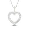 Thumbnail Image 1 of Diamond Vintage-Inspired Heart Necklace 3/8 ct tw Sterling Silver 18"