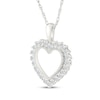 Thumbnail Image 2 of Diamond Vintage-Inspired Heart Necklace 3/8 ct tw Sterling Silver 18"