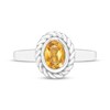 Thumbnail Image 3 of Oval-Cut Citrine Solitaire Twist Frame Ring Sterling Silver