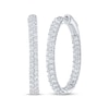 Thumbnail Image 1 of Lab-Grown Diamond Inside-Out Two-Row Hoop Earrings 3 ct tw 10K White Gold