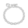 Thumbnail Image 1 of Diamond Pavé Heart Toggle Bracelet 1/4 ct tw Sterling Silver 7.25"