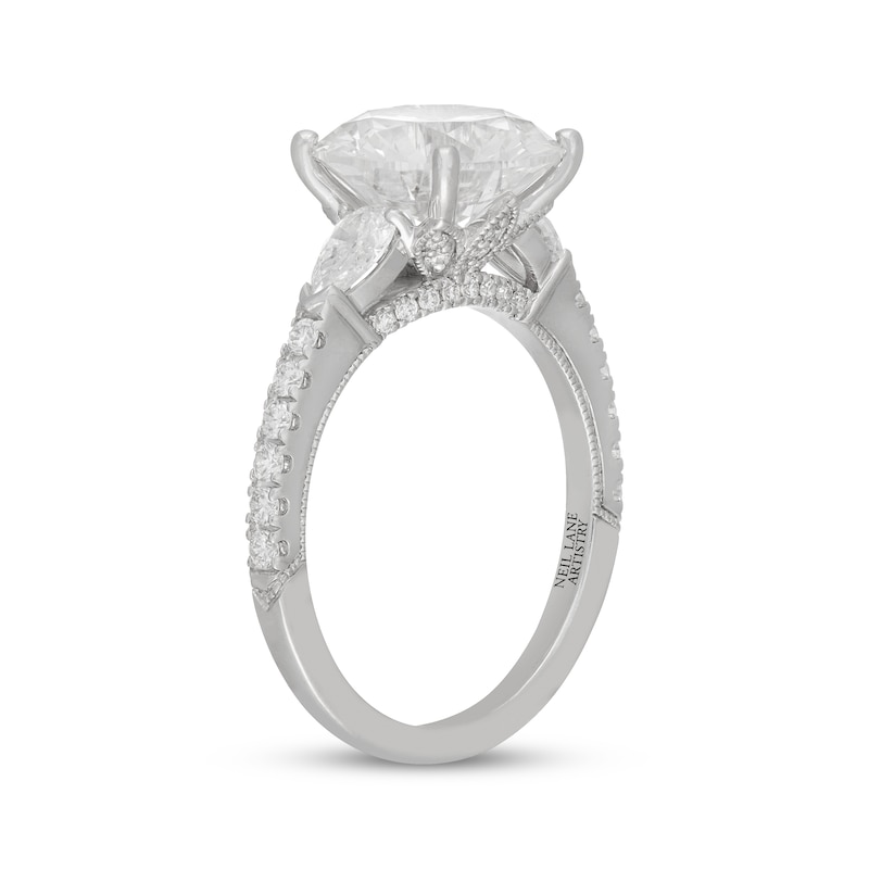 Main Image 2 of Neil Lane Artistry Round-Cut Lab-Grown Diamond Engagement Ring 4-3/4 ct tw 14K White Gold