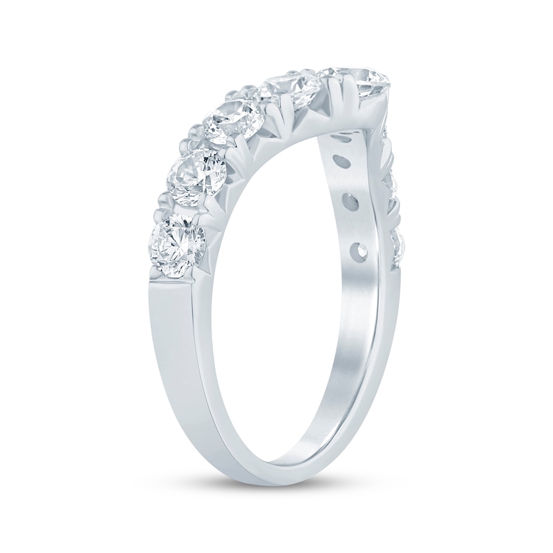 Main Image 2 of Adore Lab-Grown Diamond Chevron Anniversary Ring 1-1/2 ct tw 14K White Gold