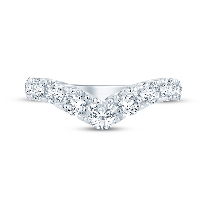 Main Image 4 of Adore Lab-Grown Diamond Chevron Anniversary Ring 1-1/2 ct tw 14K White Gold