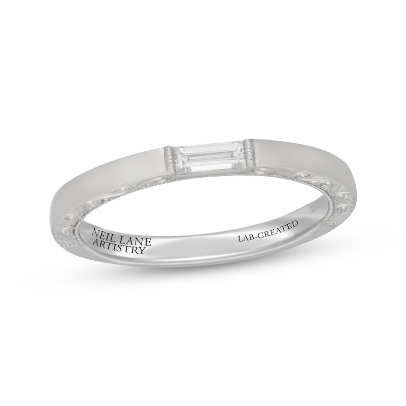 Main Image 1 of Neil Lane Artistry Heritage Baguette-Cut Lab-Grown Diamond Anniversary Ring 1/6 ct tw Platinum