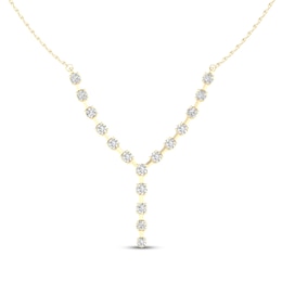 Diamond Y-Drop Necklace 1 ct tw 10K Yellow Gold 17"