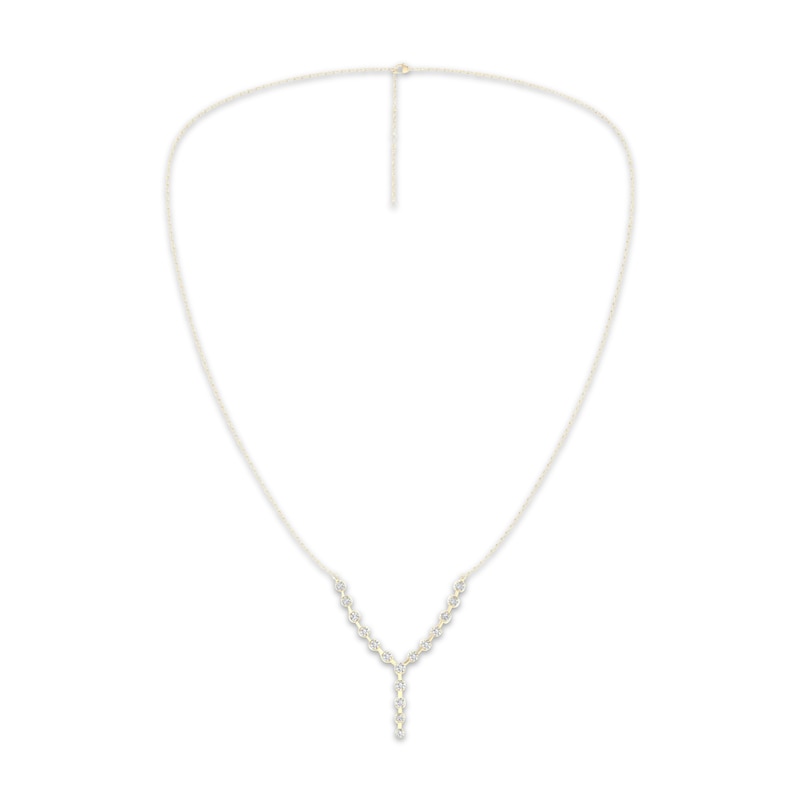 Main Image 2 of Diamond Y-Drop Necklace 1 ct tw 10K Yellow Gold 17"
