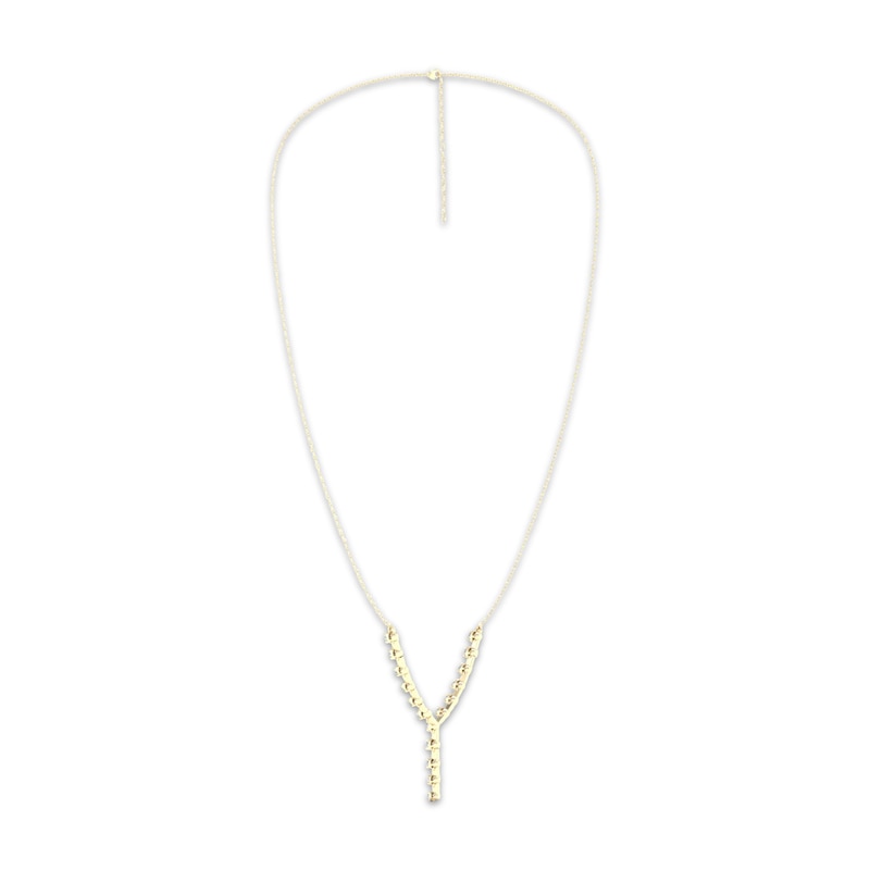 Main Image 4 of Diamond Y-Drop Necklace 1 ct tw 10K Yellow Gold 17"