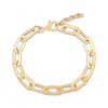 Thumbnail Image 2 of 8mm Paperclip Chain Bracelet 24K Yellow Gold Vermeil Solid Sterling Silver 7.5"