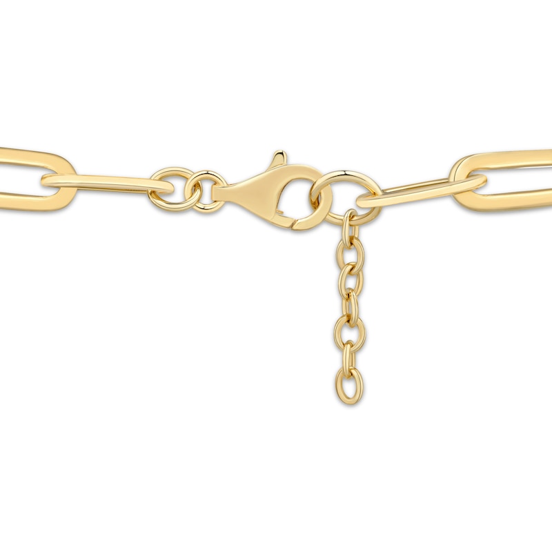 Main Image 3 of 8mm Paperclip Chain Bracelet 24K Yellow Gold Vermeil Solid Sterling Silver 7.5"