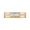 Thumbnail Image 3 of Men's Square-Cut Diamond Three-Stone Wedding Band 1/2 ct tw 10K Yellow Gold