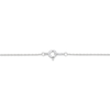 Thumbnail Image 4 of Cushion-Cut White Lab-Created Sapphire Starburst Frame Necklace Sterling Silver 18"