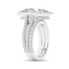 Thumbnail Image 2 of Adore Lab-Grown Diamonds Pear-Shaped Halo Bridal Set 8-1/3 ct tw 14K White Gold