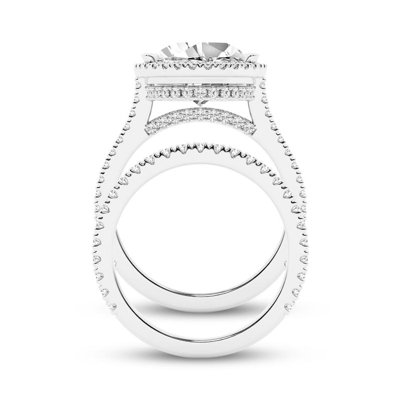 Main Image 3 of Adore Lab-Grown Diamonds Pear-Shaped Halo Bridal Set 8-1/3 ct tw 14K White Gold