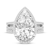 Thumbnail Image 4 of Adore Lab-Grown Diamonds Pear-Shaped Halo Bridal Set 8-1/3 ct tw 14K White Gold
