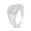 Thumbnail Image 2 of Multi-Diamond Swirl Halo Fashion Ring 1/3 ct tw Sterling Silver