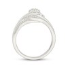 Thumbnail Image 3 of Multi-Diamond Swirl Halo Fashion Ring 1/3 ct tw Sterling Silver